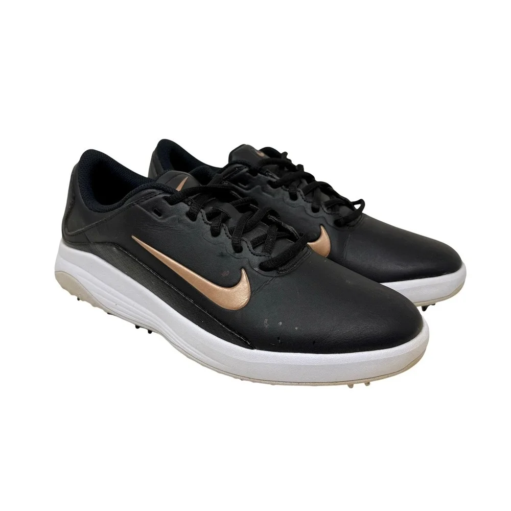 Nike Victory G Golf Shoes Soft Spikes Black Rose Gold Womens 8.5 Wide AQ2323-001